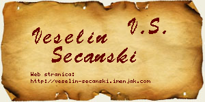 Veselin Sečanski vizit kartica
